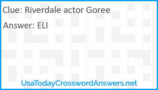 Riverdale actor Goree Answer