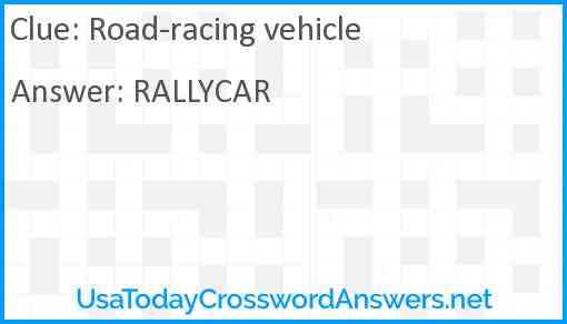 Road-racing vehicle Answer