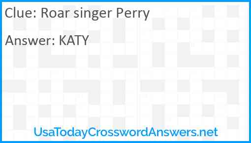 Roar singer Perry Answer