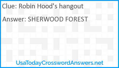 Robin Hood's hangout Answer