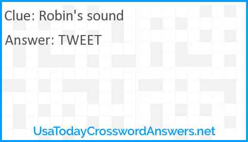 Robin's sound Answer