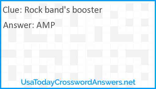 Rock band's booster Answer