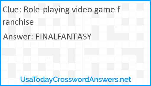 Role-playing video game franchise Answer