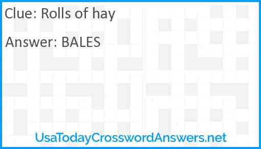 Rolls of hay Answer