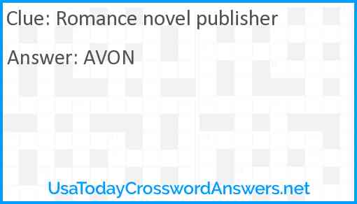 Romance novel publisher Answer