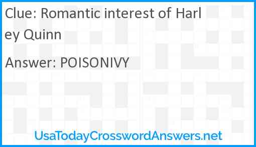Romantic interest of Harley Quinn Answer