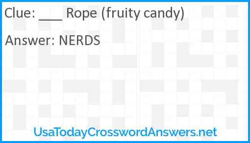 ___ Rope (fruity candy) Answer