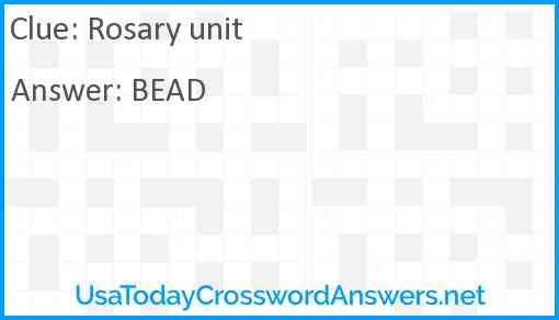 Rosary unit Answer