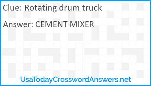 Rotating drum truck Answer