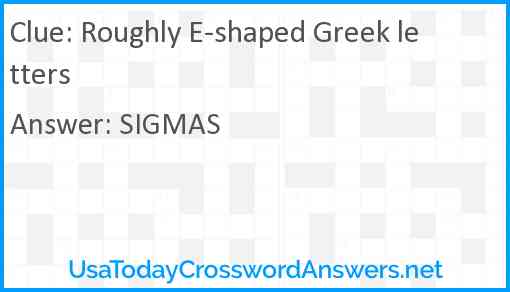 Roughly E-shaped Greek letters Answer