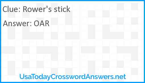 Rower's stick Answer