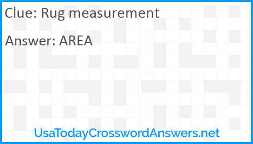 Rug measurement Answer