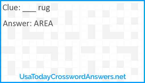 ___ rug Answer