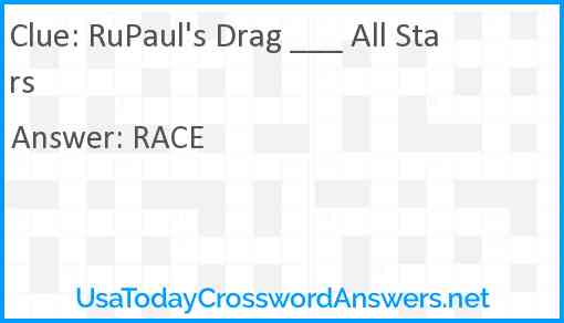 RuPaul's Drag ___ All Stars Answer