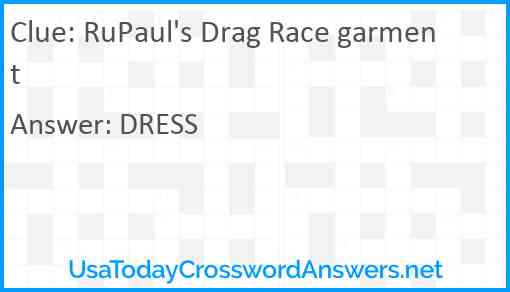 RuPaul's Drag Race garment Answer