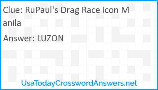 RuPaul's Drag Race icon Manila Answer