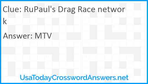 RuPaul's Drag Race network Answer