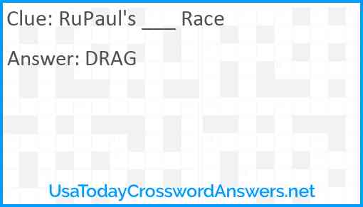 RuPaul's ___ Race Answer