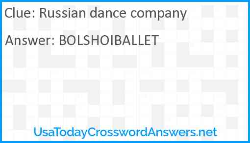 Russian dance company Answer