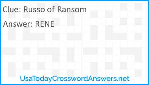 Russo of Ransom Answer