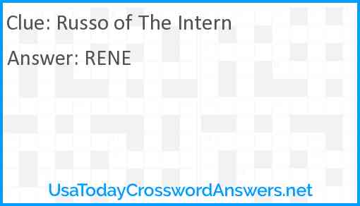 Russo of The Intern Answer