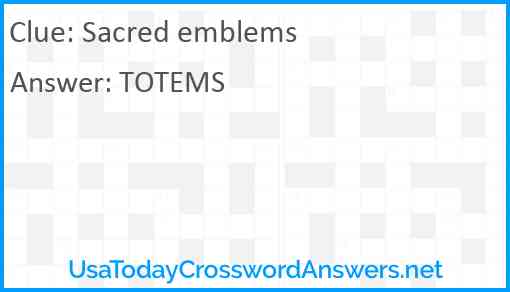 Sacred emblems Answer