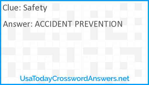 Safety Answer