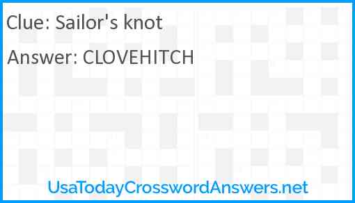 Sailor's knot Answer