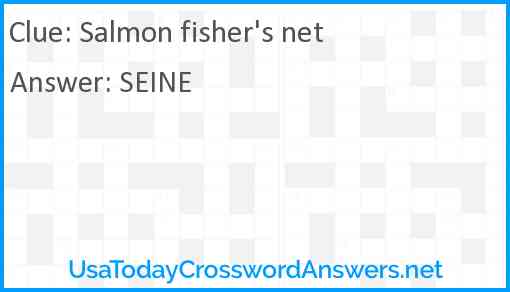 Salmon fisher's net Answer