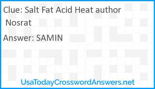 Salt Fat Acid Heat author Nosrat Answer