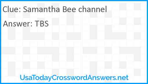 Samantha Bee channel Answer