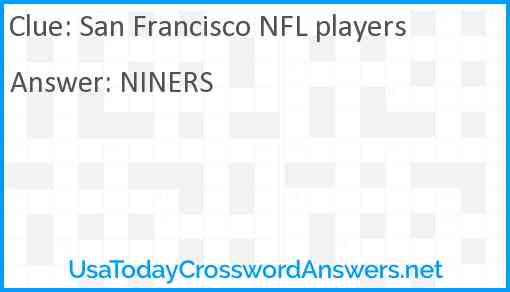 San Francisco NFL players Answer