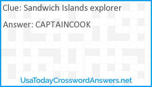 Sandwich Islands explorer Answer