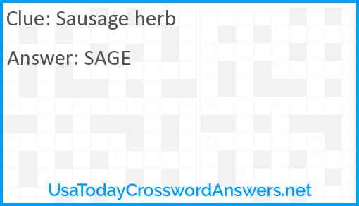 Sausage herb Answer