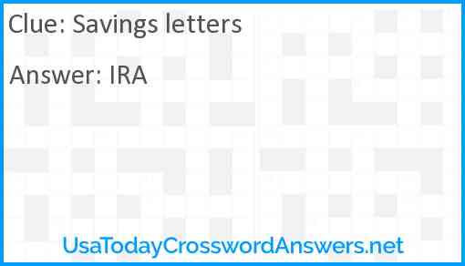 Savings letters Answer