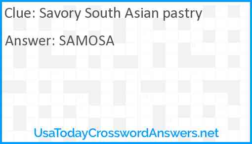 Savory South Asian pastry Answer