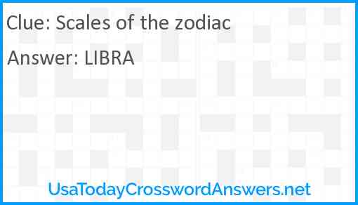 Scales of the zodiac Answer