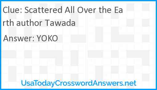 Scattered All Over the Earth author Tawada Answer
