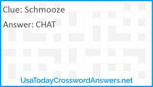Schmooze Answer