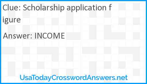 Scholarship application figure Answer