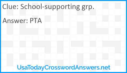 School-supporting grp. Answer