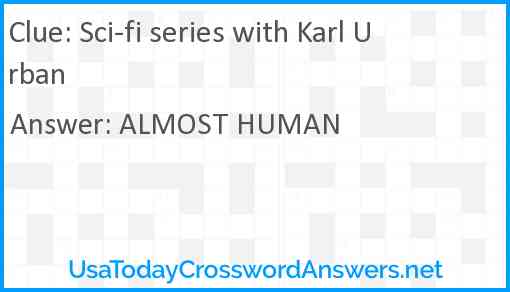Sci-fi series with Karl Urban Answer