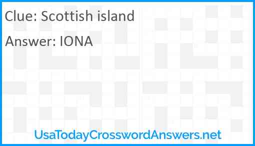 Scottish island Answer