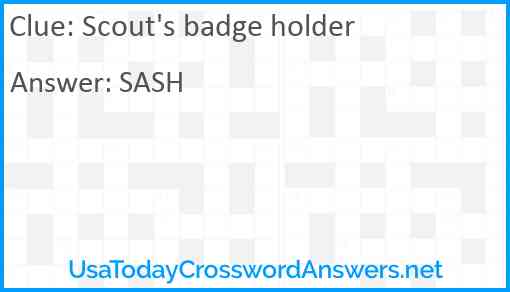 Scout's badge holder Answer