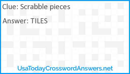 Scrabble pieces Answer