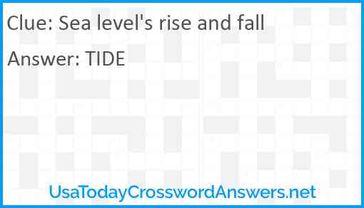 Sea level's rise and fall Answer