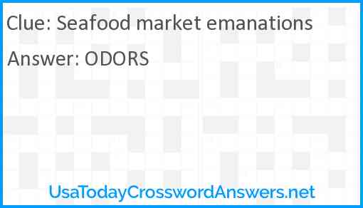 Seafood market emanations Answer