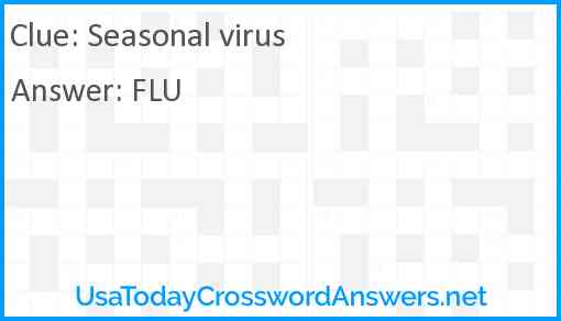 Seasonal virus Answer