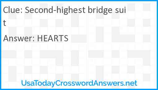 Second-highest bridge suit Answer