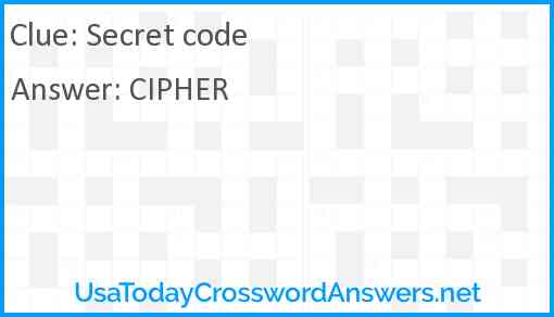 Secret code Answer